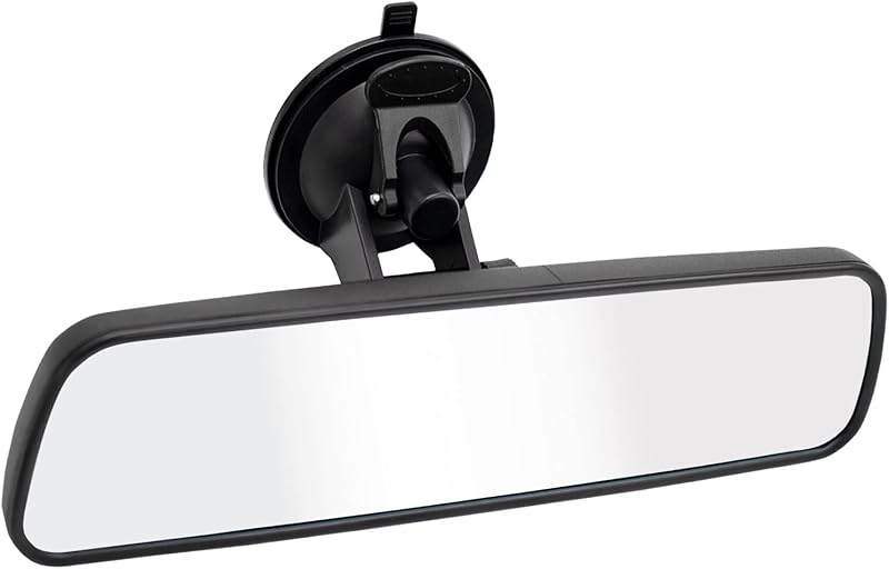 Espelho retrovisor interno LECAMEBOR com película antirreflexo e base ajustável 360°
