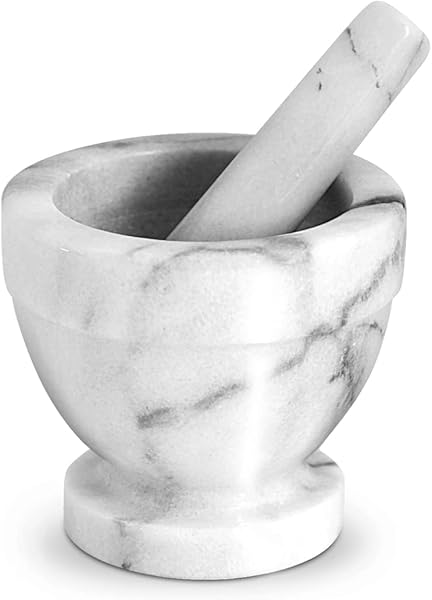 Home Mortaio con Pestello in Marmo 10cm