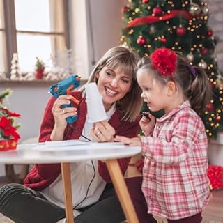 Pistola per colla a caldo Tilswall 50 W con 75 stick di colla 7 mm x 130 mm, pistola per colla a caldo per la scuola, il fai da te, l'artigianato artistico e le riparazioni rapide in casa