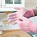Evridwear Cut Resistant Gloves Food Grade Level 5 Kitchen Safety Protection (Small, Pink)