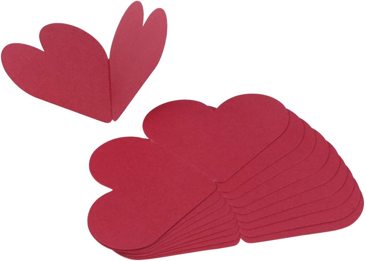 Amosfun グリーティングカード ハート型 メッセージカード 折り畳み ギフトカード バレンタインデー 結婚式 感謝祭 10枚セット 赤 最大43 Offクーポン
