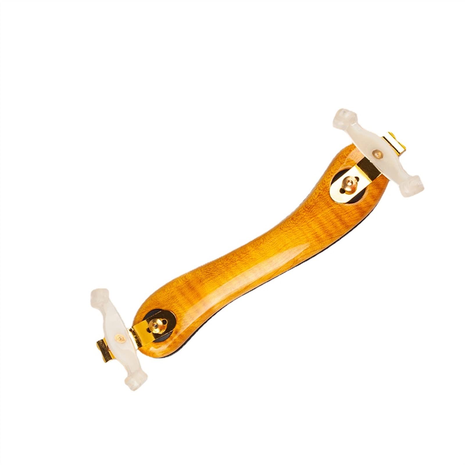 Accessori per Violino Poggiaspalla per Violino 3/4 4/4 in Legno di Acero Fiammato per Violino Acustico/Elettrico con Raccordi in Ottone
