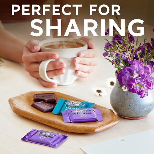 Image of Ghirardelli Premium Dark Chocolate Squares Assortment, 11.3 Oz Bag, Pack of 3, Individually Wrapped