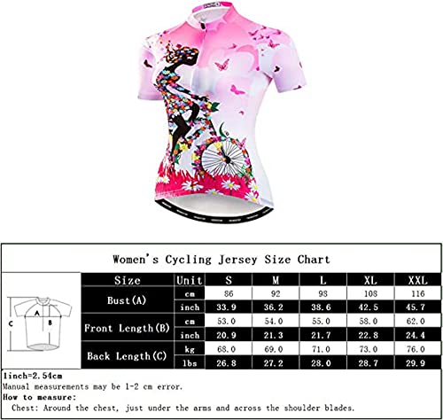 Women Cycling Jersey Top MTB Bicycle Clothing Female Team Cycle Wear Bike Butterfly S