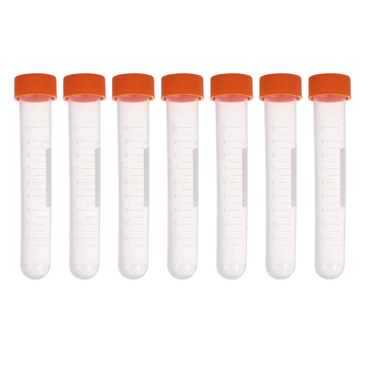 QUNINE Fornitura di Campioni per Utensili sperimentali con Tappo a Vite e Fondo Rotondo da 100 Pezzi da 10 ml
