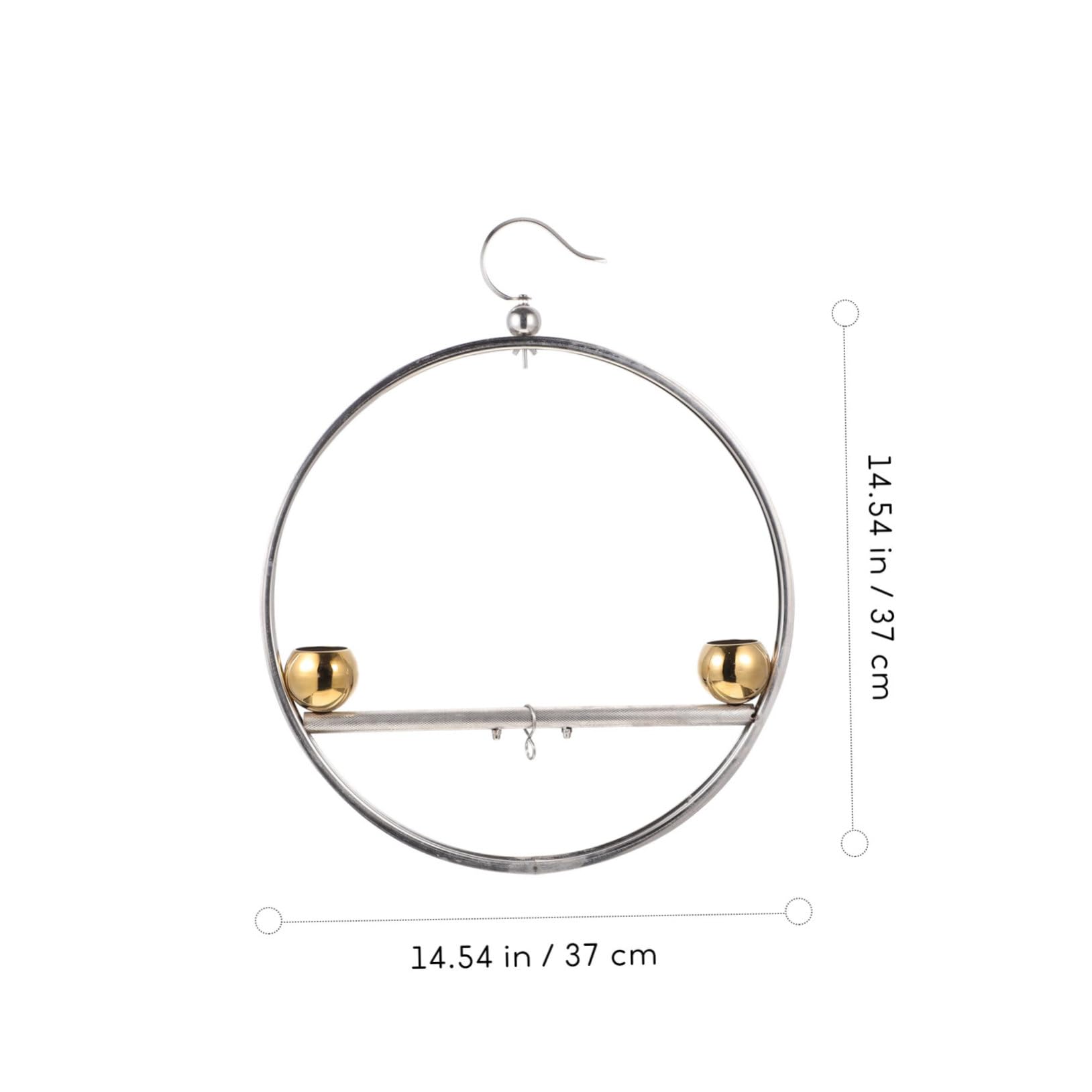 Toddmomy Stainless Steel Bird Rack Parrot Hanging Rack Pet Supply Toy Creative Bird Toy