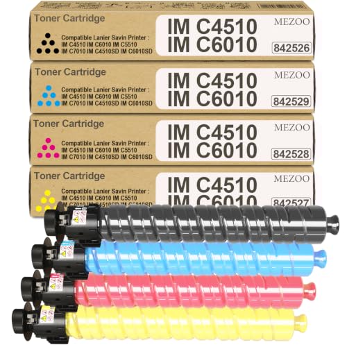 Image of IM C4510 IM C6010 Toner Cartridge Compatible for Ricoh IMC4510 IMC6010 842526 842527 842528 842529 Replacement for Ricoh Savin Lanier IM C4510 IM C6010 IM C5510 IM C7010 IM C4510SD IM C6010SD Printer