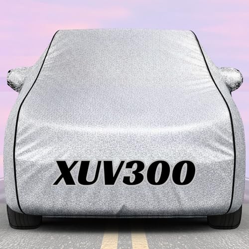Image of Kings of Cover New Silver 100% Waterproof Xuv300 Car Cover | Polyester Car Body Cover for Rain & Sun | UV Protection, Dustproof, Scratch Resistant, Windproof, Heat Resistant, Custom Fit