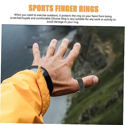 10 anillos de silicona para hombre ajustables fitness miniatura 4