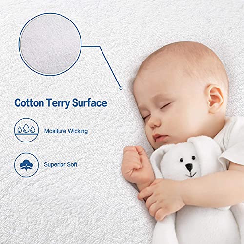 COHOME 100% Waterproof Mattress Protector Queen Fitted 8-21 inch Deep Pocket Breathable Mattress Cover