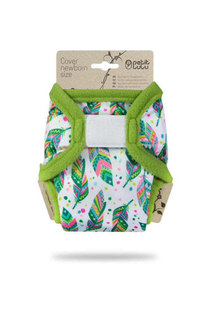 Culotte de Protection Petit Lulu | Couvre-couche | Naissance | Fermeture Auto-Agrippante | Réutilisable & Lavable | Étanche | Couches Lavables | Fabriqué en Europe (Indian Summer)