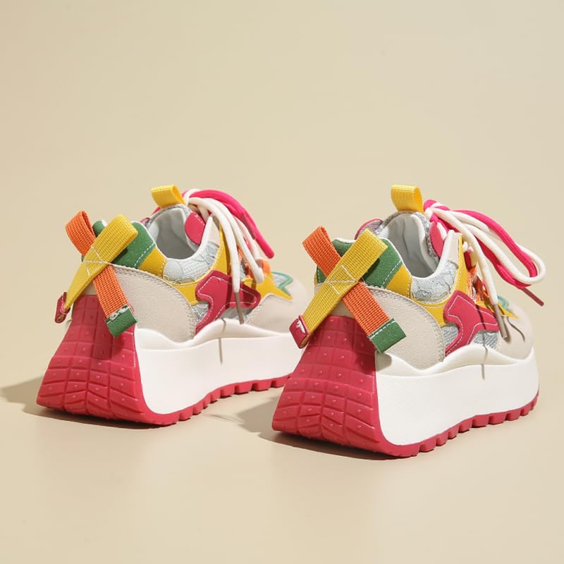 Walking Shoes Women Fashion Colorful Platform Sneakers Non-Slip Breathable Athletic Shoes for Everyday4