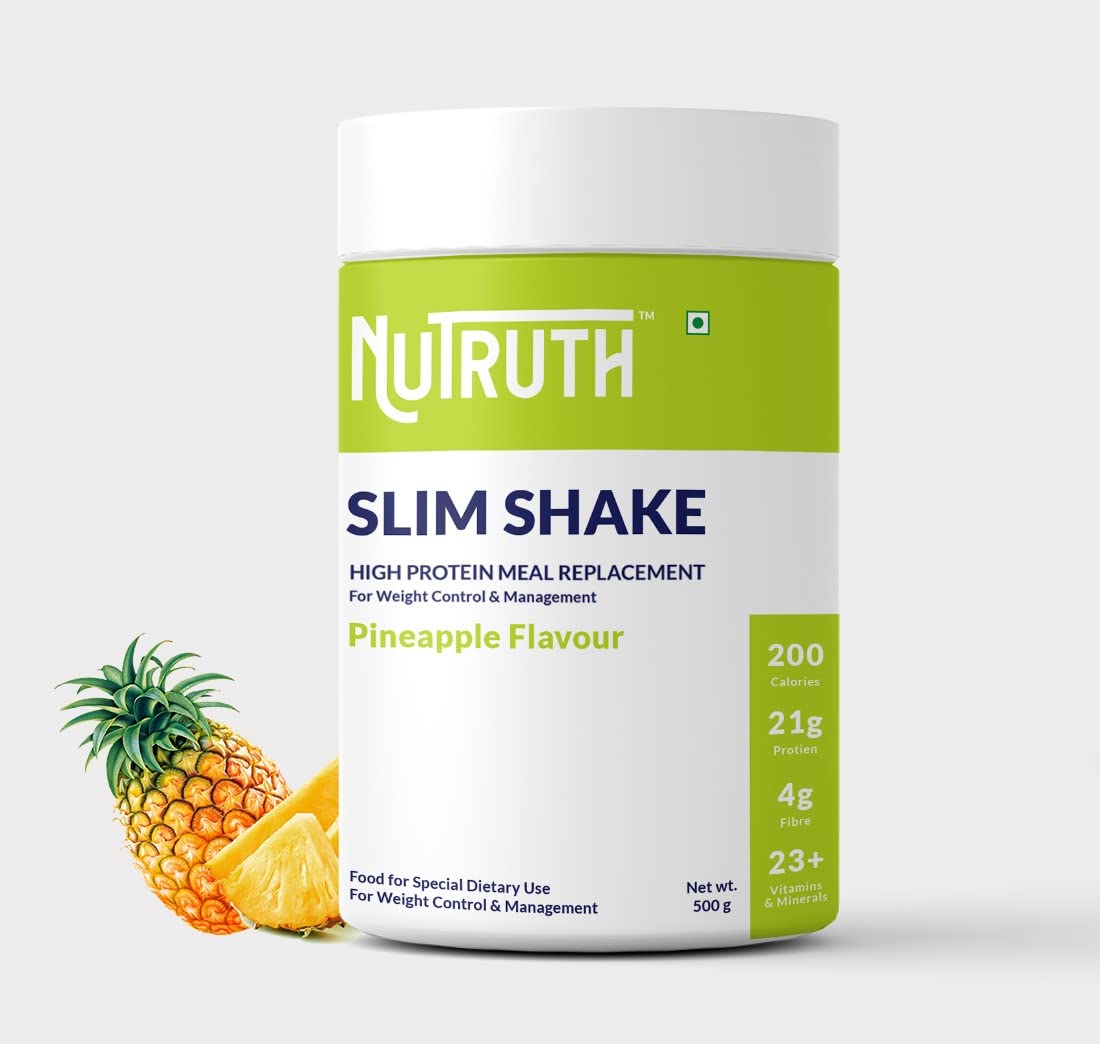 High Protein Meal Replacement Slim Shake for Weight Management (Pineapple, 500 Gram)