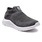 ASIAN Men's Moonwalk-01 Sports Running, Walking & Gym Casual Slip-on Shoes with Eva Sole Extra Jump (Dark Grey)