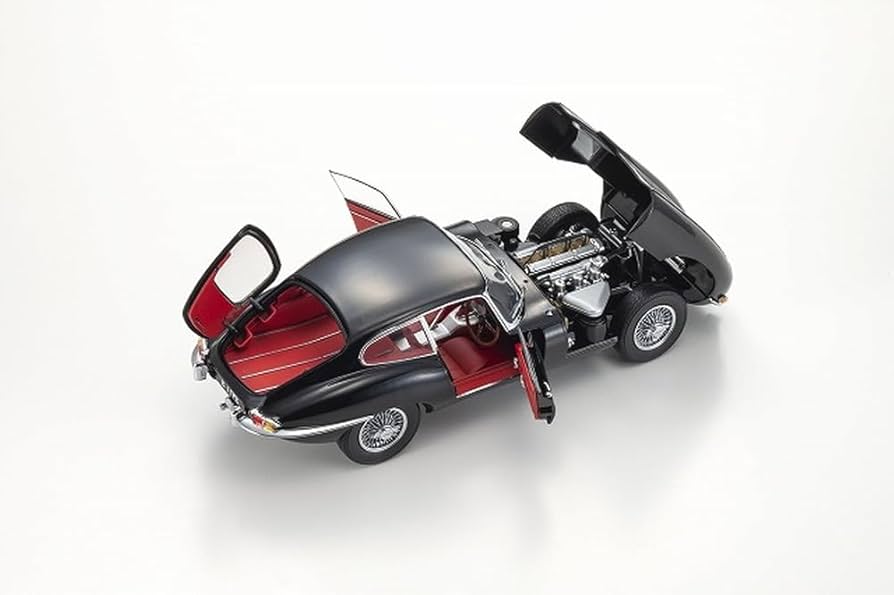 E-TYPE ブラック 1/18スケールモデル Amazon | 京商オリジナル 1/18 ジャガー Eタイプ ブラック 完成