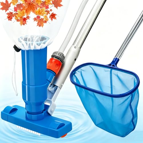 Pool Cleaning Kit 140cm Handheld Swimming Pool Vacuum Cleaner with Ultra Fine Mesh Pool Nets for Cleaning Pool Vacuum Cleaner for Hot Tub Spa and Fountain Hot Tub Vacuum Cleaner