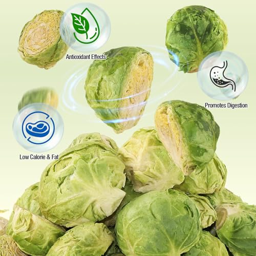 Freeze Dried Brussels Sprouts for Dog, Single Ingredient, Nutrient Rich, Low Calorie Dog Treats Snack, Also for Rabbits, Birds, Turtles & Guinea Pigs - Image 4