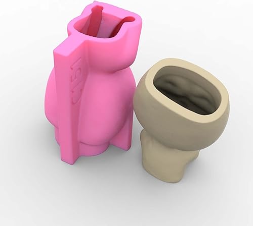 Miniatura 4 de Grainrain Moldes de maceta de hormigón de elefante de animales suculentos, jarrón de silicona de cactus, moldes de soporte para candelabros, molde