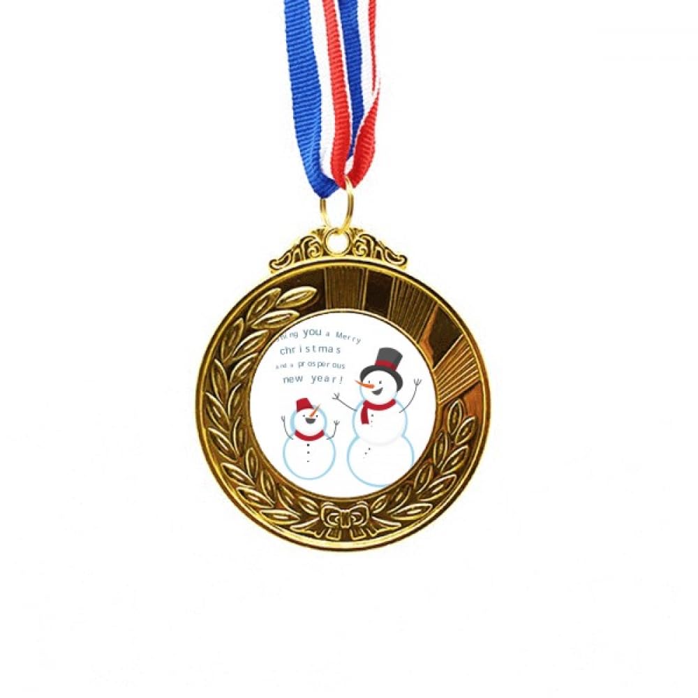Medalla de oro primer lugar muneco de nieve para concurso escolar y fiestas de navidad 4