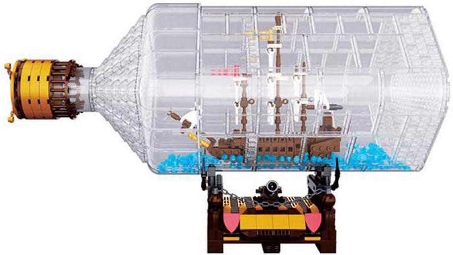 Modbrix Ship in Bottle Flying Dutchman Pirate Ship 775 Piece Construction Toy