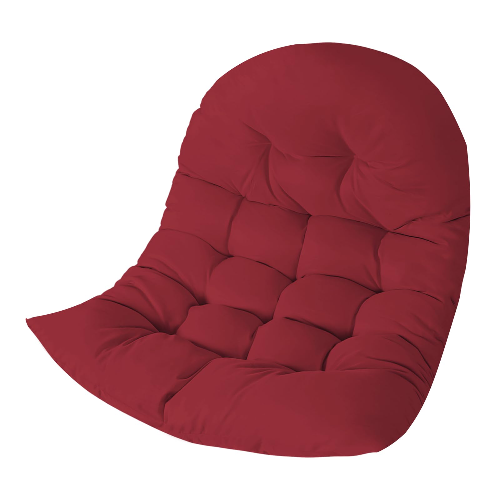 BCKNT Thicken Egg Chair Cushion Replacement, Outdoor Hammock Swing Cushions with Ties, Hanging Wicker Basket Seat Pad with High Elasticity PP Cotton,