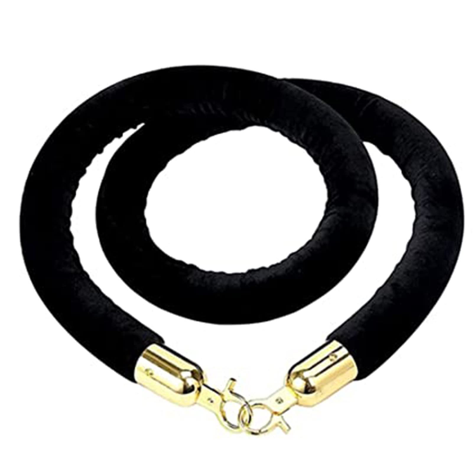 GLDYTVF Velvet Rope Barrier with Metal Hooks 4.9ft Crowd Control Stanchion Rope for Event Queues Black Queue Management Solution Durable & Stylish Event Accessory