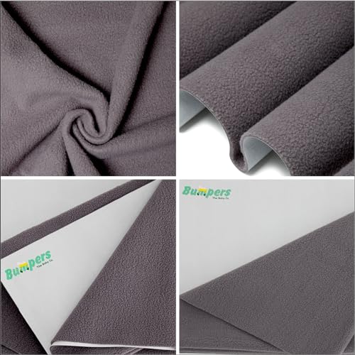 Image of Bumpers Waterproof Quick Dry Sheet for Baby| Bed Pad Extra Absorbent Washable Matress Protector| Baby Bed Protector Sheet for Toddler Children (Grey, Large (140x100 cm))
