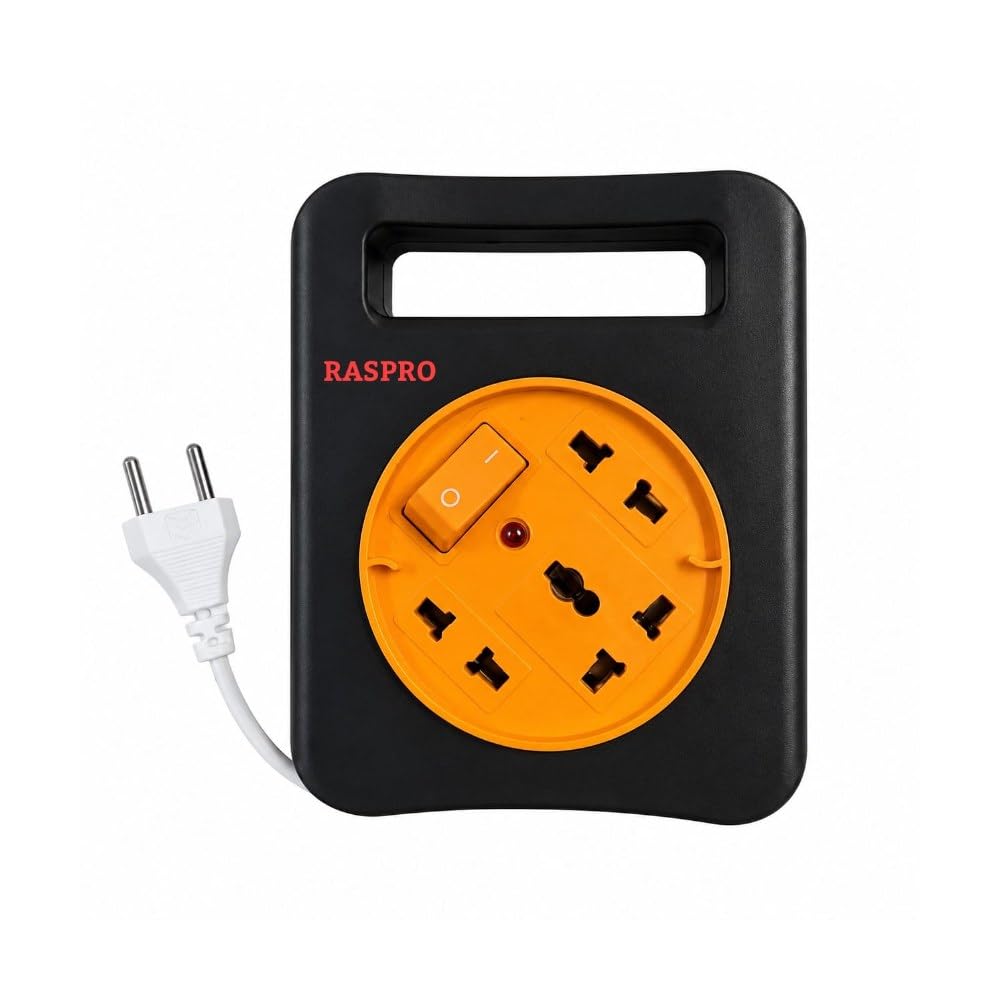 Extension Board with 6-in-1 Universal Socket, 5m Wire | Overload Protection, On/Off Power Switch, Built-in Safety Shutters, Heat Resistant Build, Portable with Handle-image-18