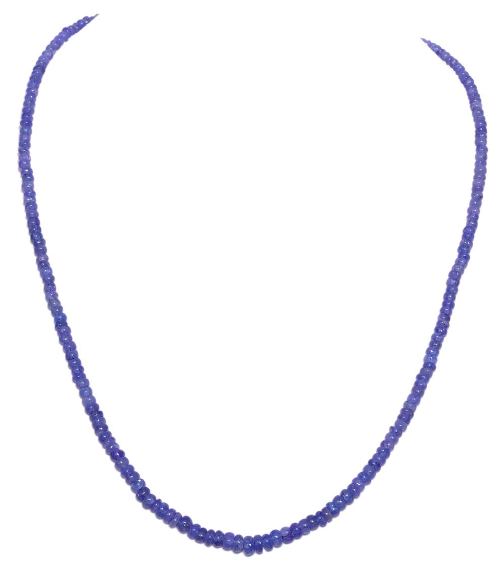 gehna Tanzanite Gemstone Round Shaped Cabochon Bead String-picture-18