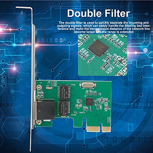 Pssopp 8111E Gigabit LAN Card, Adaptador de Red Compacto PCIe, Velocidad 10/100/1000mbps para PC de Escritorio miniatura 3