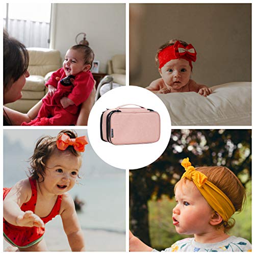 Baby Girl Hair Accessories Storage Bag, Soft Headbands Holder, Barrette, Bows, Hair Ties, Pins, Clips Storage Bag For Girls, Baby Mittens Storage Travel Bag With Multi-Compartment #TOP6