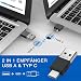 USB C Presenter, Kabellose 2.4 GHz Powerpoint Fernbedienung, Pointer für Präsentationen via Typ C und USB Empfänger, Rot Präsentationsfernbedienung für Windows 7/8/10/Mac/Linux/Android/PowerPoint