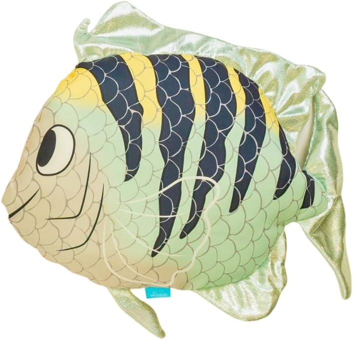 Disney's The Little Mermaid Live Action Movie Flounder Bedding Super Soft Plush Cuddle Pillow Buddy, (Official Licensed Disney Product) by Franco