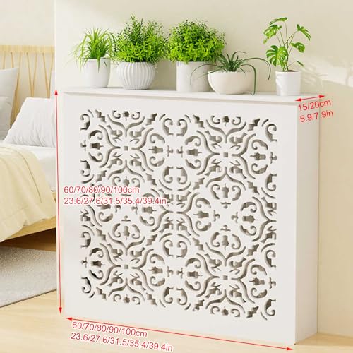 Cache-radiateur étagère pour masquer les tuyaux encombrés du chauffage de salon - 2
