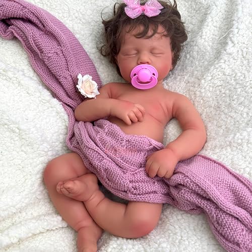 Muñeca Reborn Lifelike de Silicona 48 cm con Boca Abierta miniatura 6