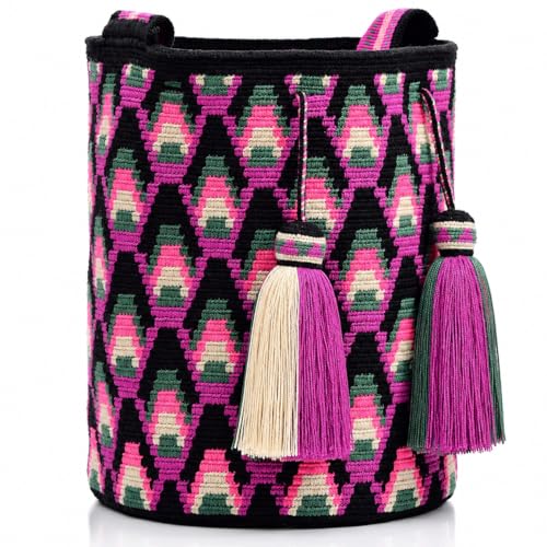 Image of WYOU Designer Collection Wayuu Hand-Crochet Woven Bag - Boho Crossbody, Colorful Purses for Women
