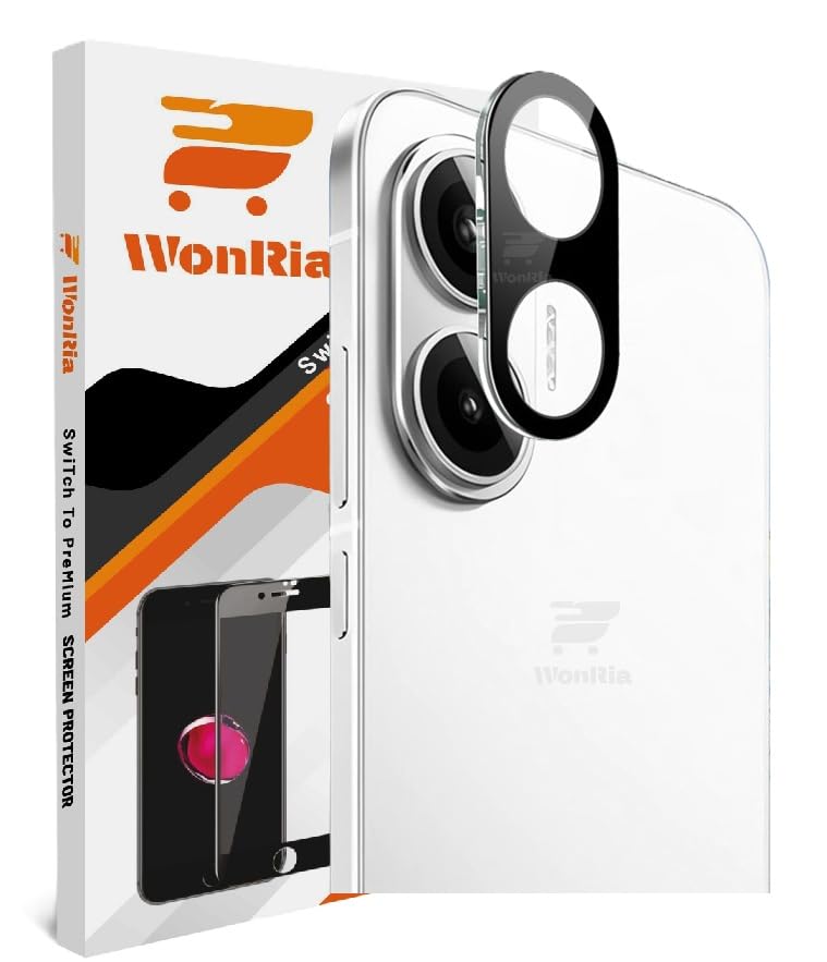 Image of WonRia Pack 1- Back Camera Lens Protector for Poco X8 Pro 5G Camera Glass Protector Guard [3D Premium] - Black