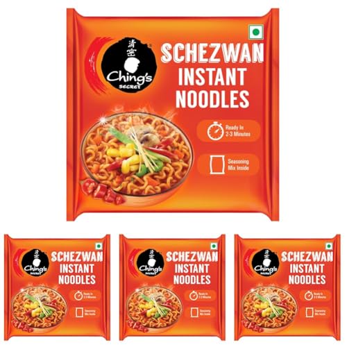 Image of Ching's Secret Schezwan Instant Noodles, Desi Chinese Noodles, Vegetarian, 240g (Pack of 4)