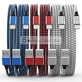 [Apple MFi Certified] 6Pack 3/3/6/6/6/10 FT iPhone Charger Nylon Braided Fast Charging Lightning Cable Compatible iPhone 14 Pro/13 mini/13/12/11 Pro MAX/XR/XS/8/7/Plus/6S/SE/iPad