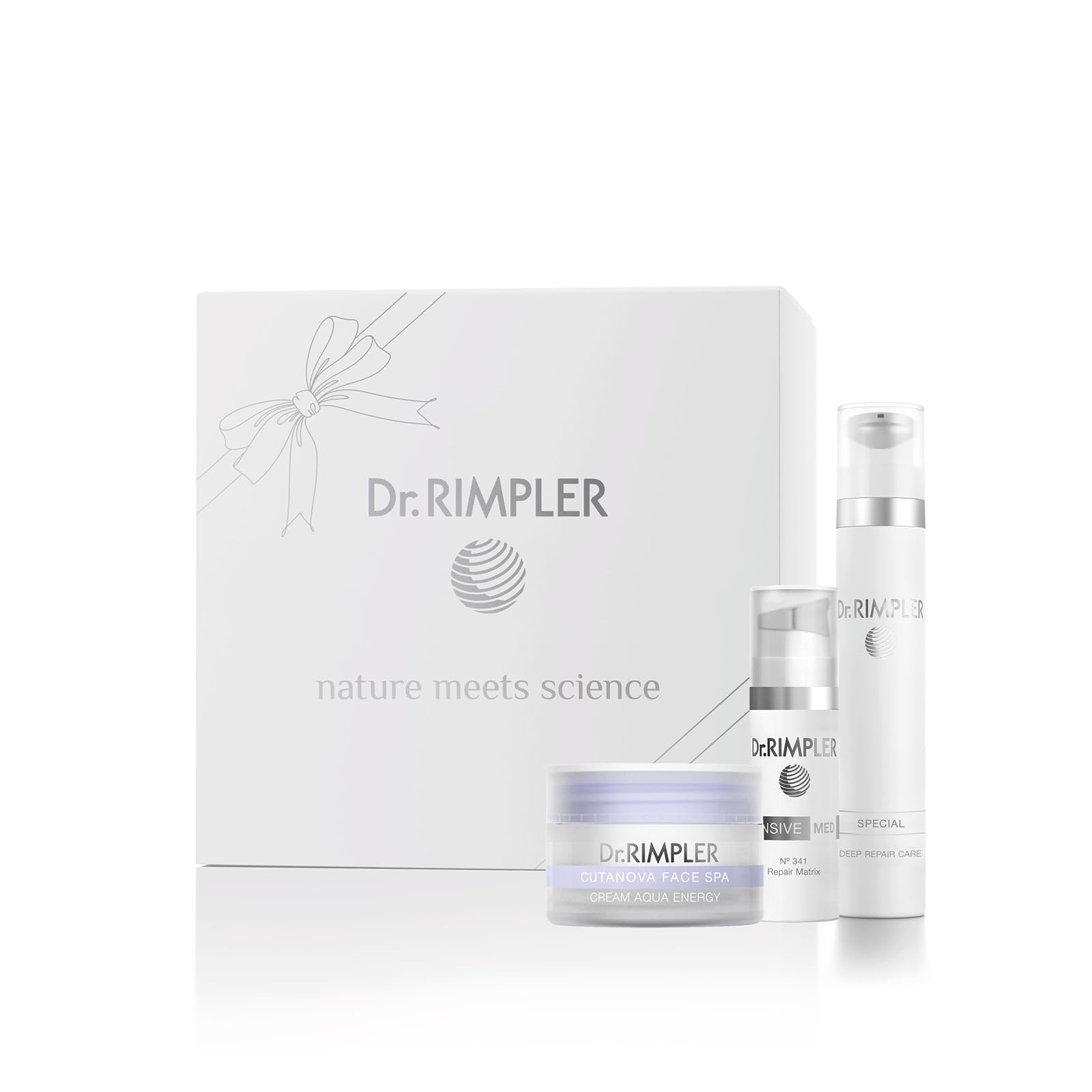 Dr. RIMPLER Geschenk-Set Energy Flow - Hautpflege-Set mit 24-Stunden-Creme, Regenerationsserum und Regenerationsmaske - mit Retinol, Hyaluronsäure und einem Energiebooster aus der blaugrünen Alge