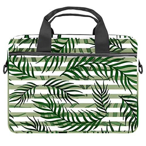 Sac ordinateur portable 13 à 14 pouces sacoche à bandoulière motif feuilles tropicales