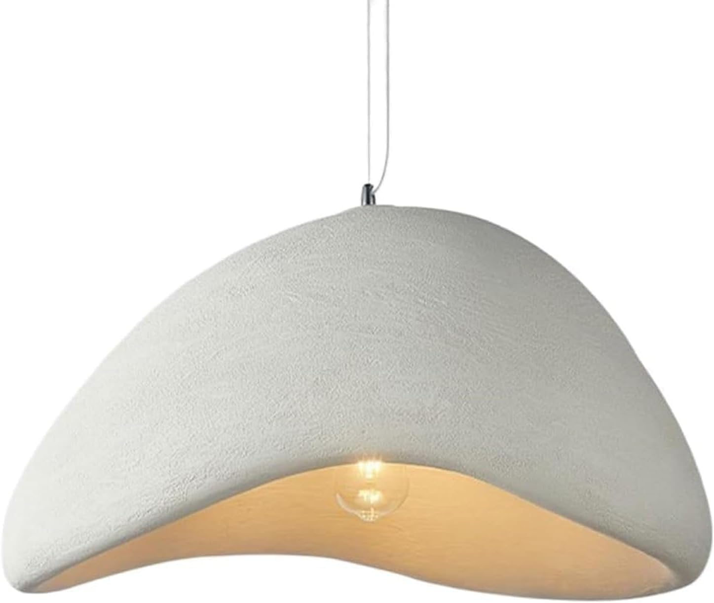 SYAXVOM Pendant Light, Resin Lamp Nest Shape Dome Hanging Lamp, Ceramic Lighting Vintage Chandeliers, A, 50cm