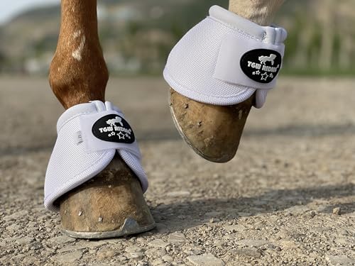 Image of 2520D Horse Bell Boots No-Turn Horse Bell Boots, Equine Ballistic Hoof Overreach Bell Boot, Pair