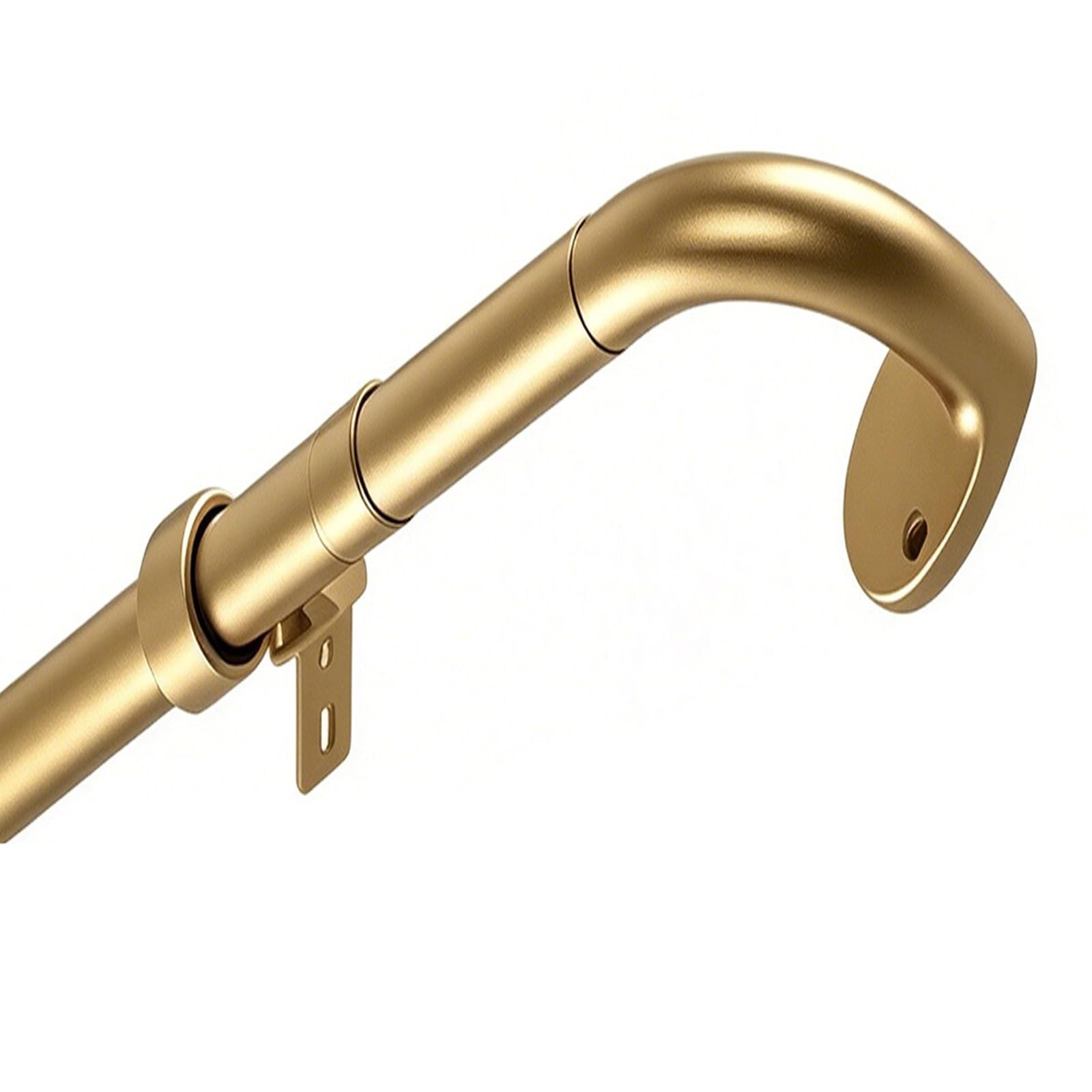 35-157 in Shower Curtain Rod, Carbon Steel Tension Curtain Rod, Adjustable Curved for Bedroom Bathroom Bay Window(Gold,100-270cm/39-106in)