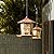 Yieach Hanging Bird Feeder for Outdoors,Large Hopper Squirrel Proof Birdfeeder for Cedar,Red,Cardinal,Blue Jay and Wild Birds,Easy to Feel Birdhouse & Bird Seed Feeder & Gazebo for Outside,Tree,Brown