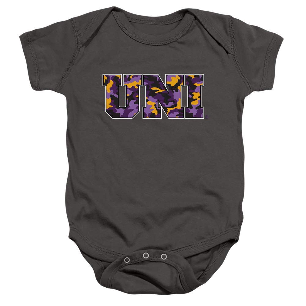 University of Northern Iowa Official Camo Unisex Infant Snap Suit for Baby,Charcoal, 18 Months
