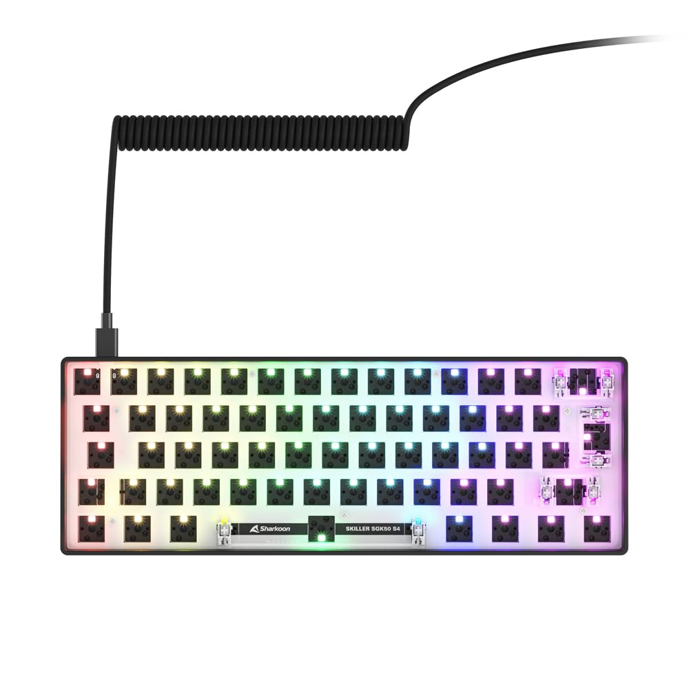 Sharkoon Skiller SGK50 S4 Gen2 Barebone, Negro, 60% DE-Layout