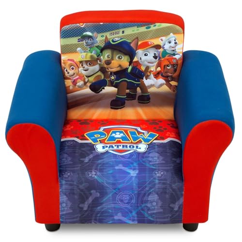 image for Delta Children Upholstered Chair with PAW Patrol Graphics, Wood Frame,