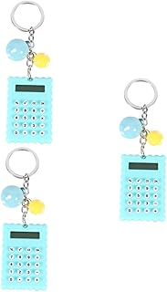 VILLCASE 3Pcs Calculadora De Bolso Pequena Calculadora Chaveiro Calculadora Básica Calculadora Pequena Estilo Biscoito Calculadora Novidade Calculadora Chaveiro Saco De Presente Portátil