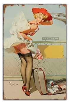 Amazon.co.jp: ブリキ看板 Gil Elvgren/ジル エルブグレン